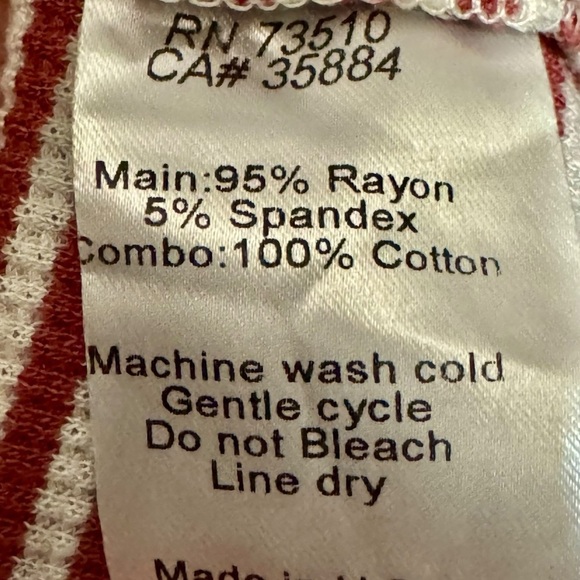 Uncle Frank Striped Lace Up Front Collared Nautical Red White Casual Dress - Picture 5 of 7